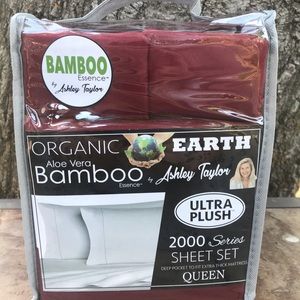 Bed Sheet Set Queen Burgundy